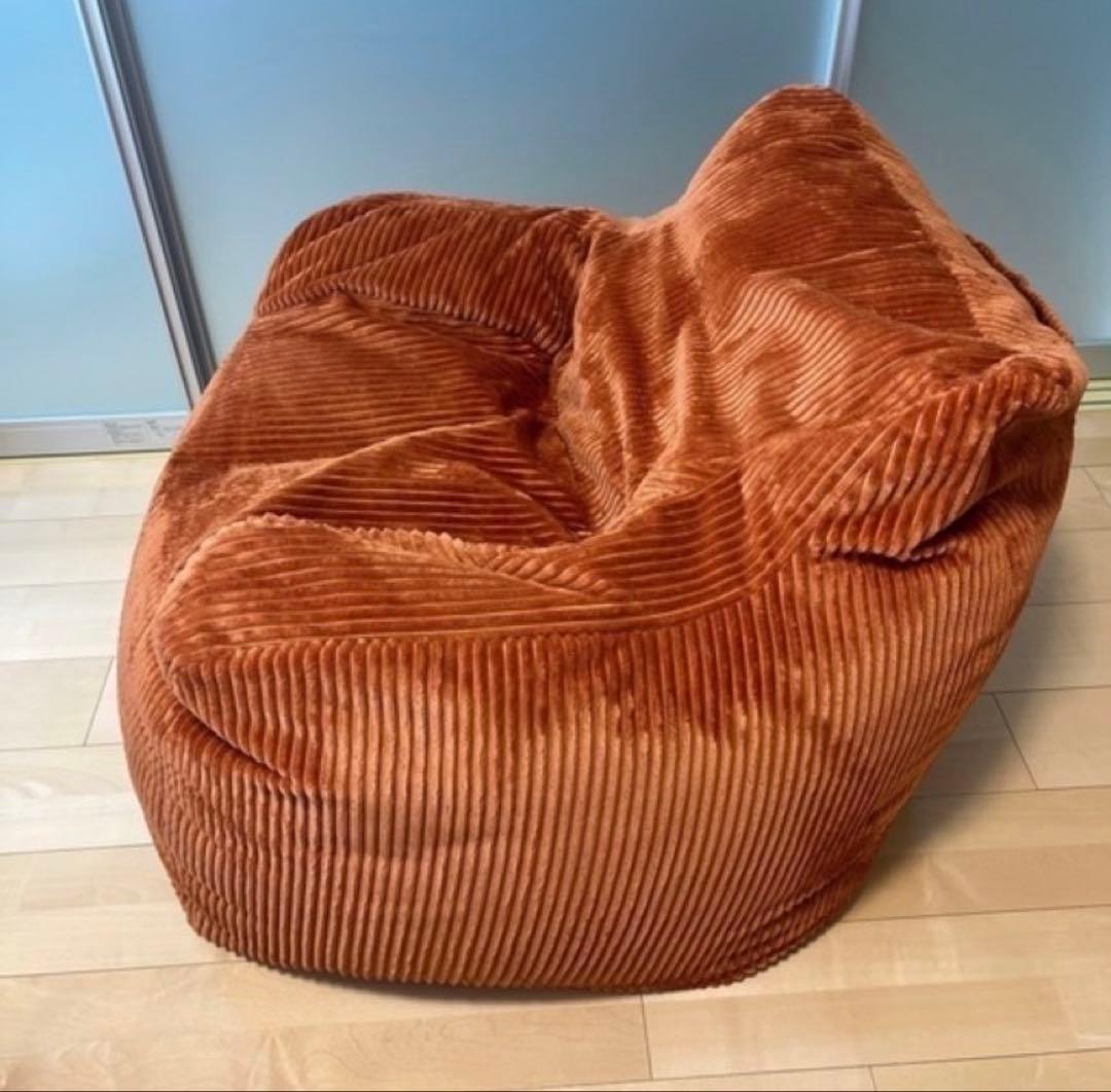 LOOSY HUGME 1人掛けビーズソファ オレンジ