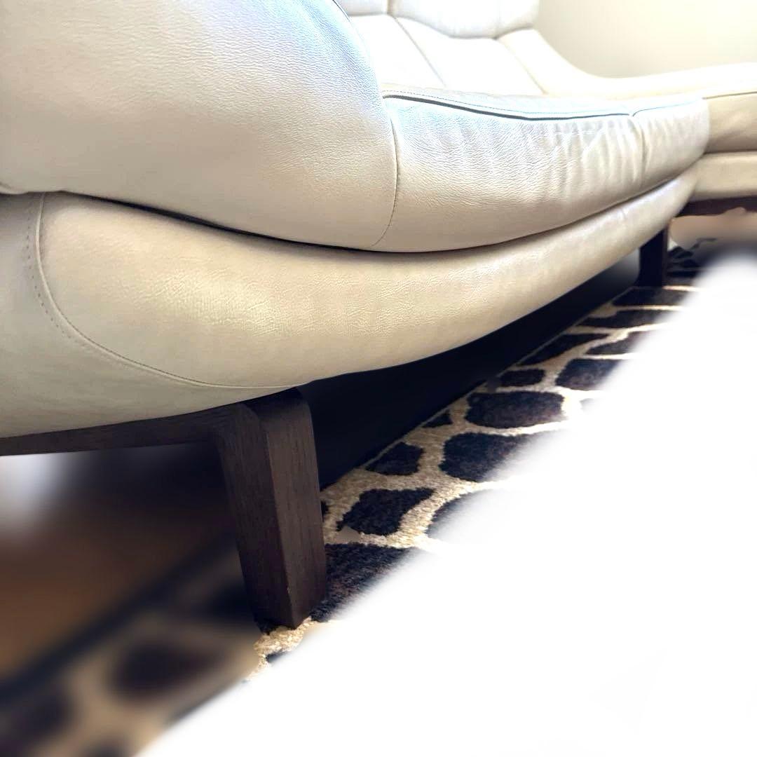 【美品】定価65万円 カリモク 本革ソファ ZU46 2点セット 高級家具