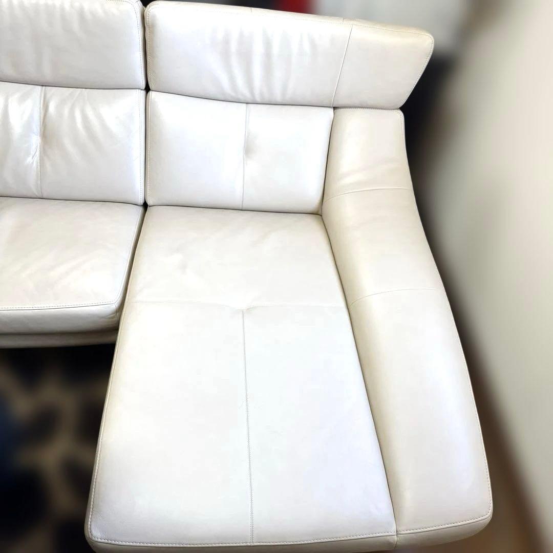 【美品】定価65万円 カリモク 本革ソファ ZU46 2点セット 高級家具