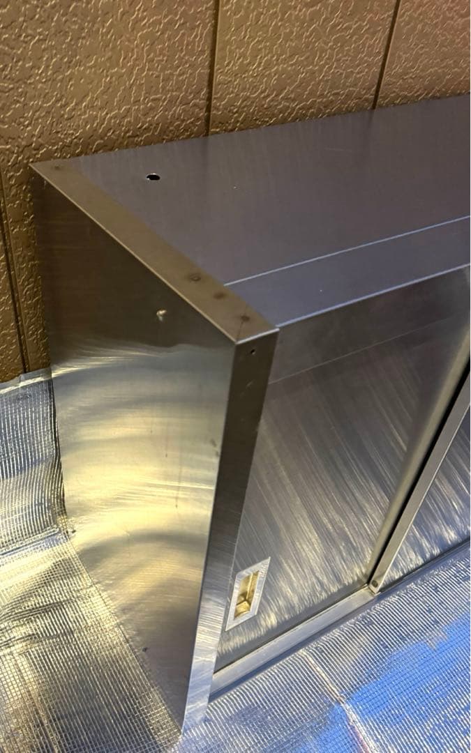 スライド扉式　吊り棚　ステンレス製品　食器棚　収納棚　中古品