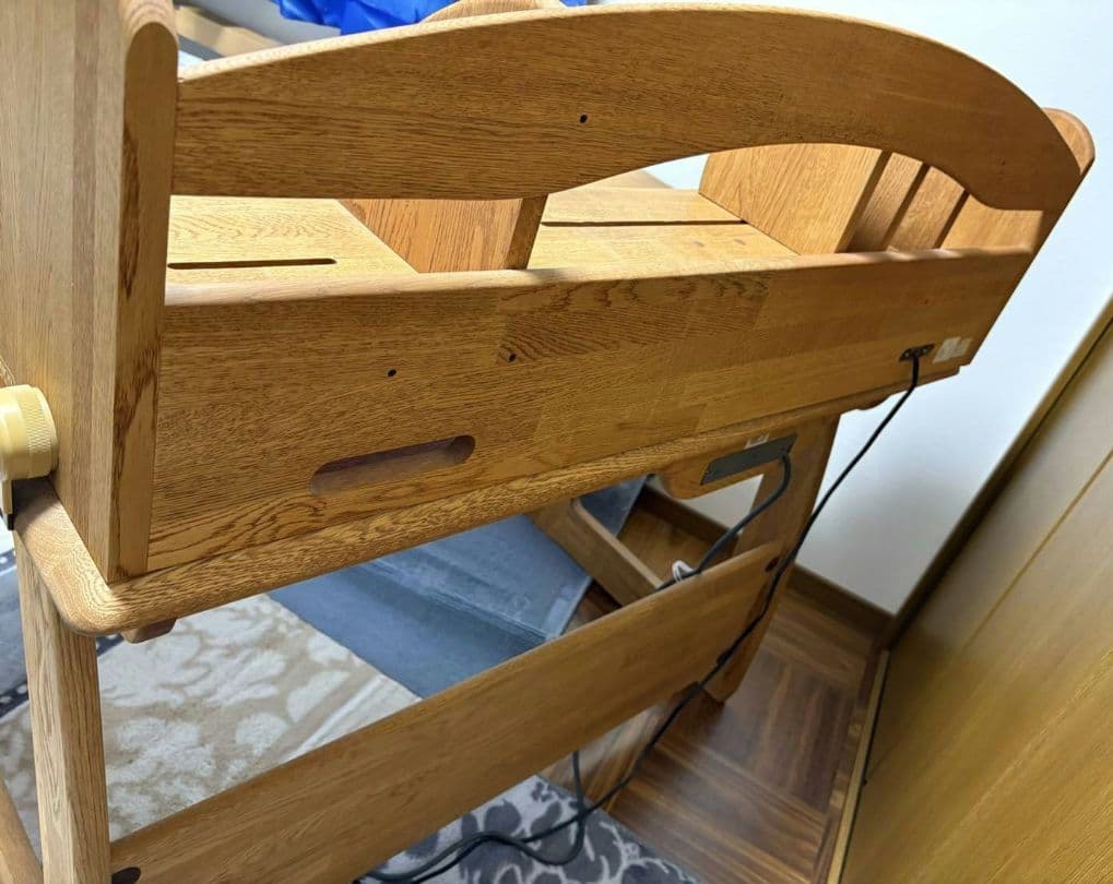 マルニ3点　❶学習デスク　②ブックスタンド　③移動式デスクワゴン　自然塗料アウロ