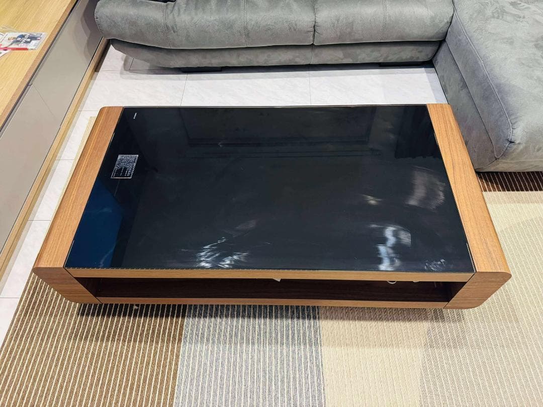 広島限定✨ニトリ ブラックガラストップ リビングテーブル（直接引き取り）