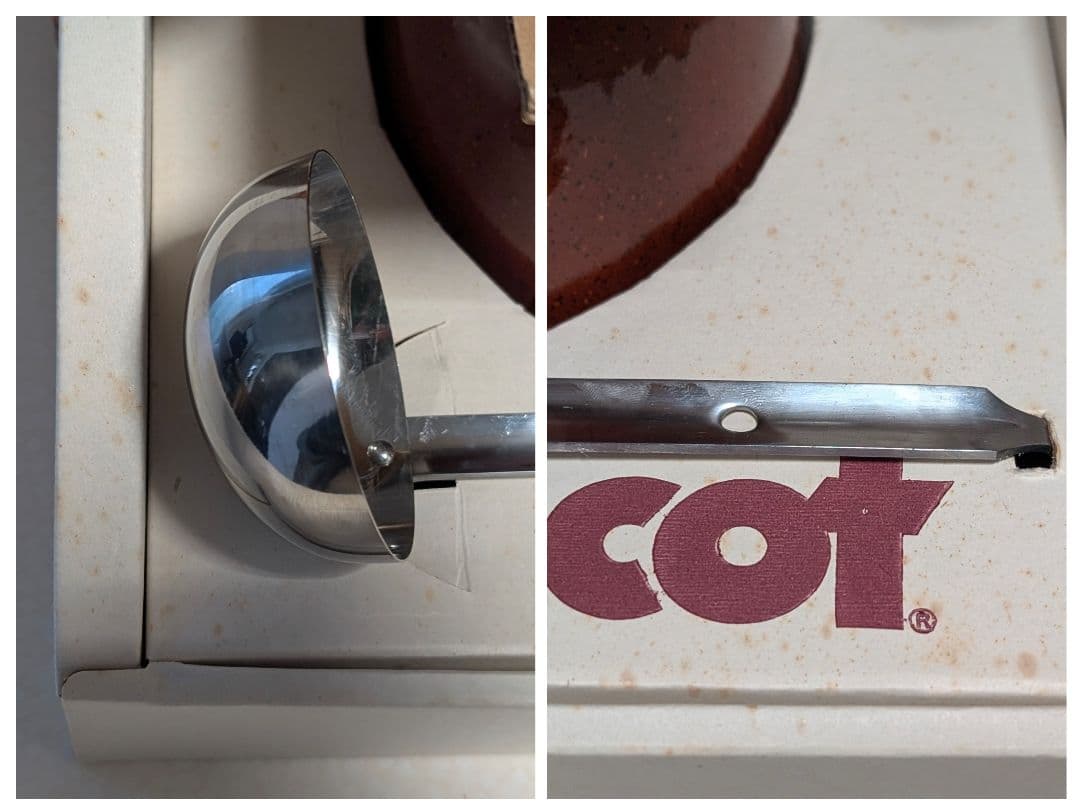 80s ビンテージ ホーロー鍋 ウッドハンドル 両手鍋　煮込み レトロ 美品箱付