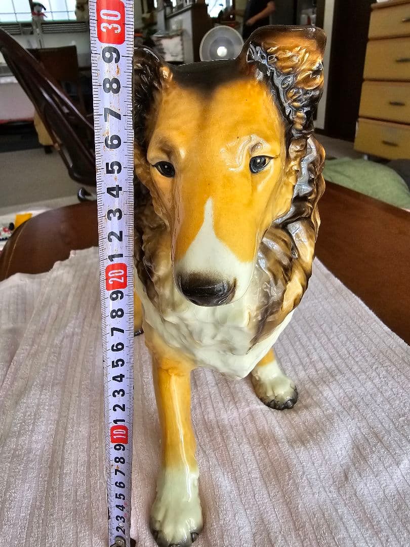 シェルティ　置物　陶器　高級舶来品　コリー　名犬ラッシー