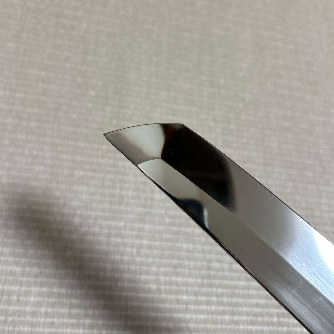 尺三　鬼反り　V金10号　本焼　包丁　和包丁　鏡面　黒檀黒水牛八角柄　先丸柳刃