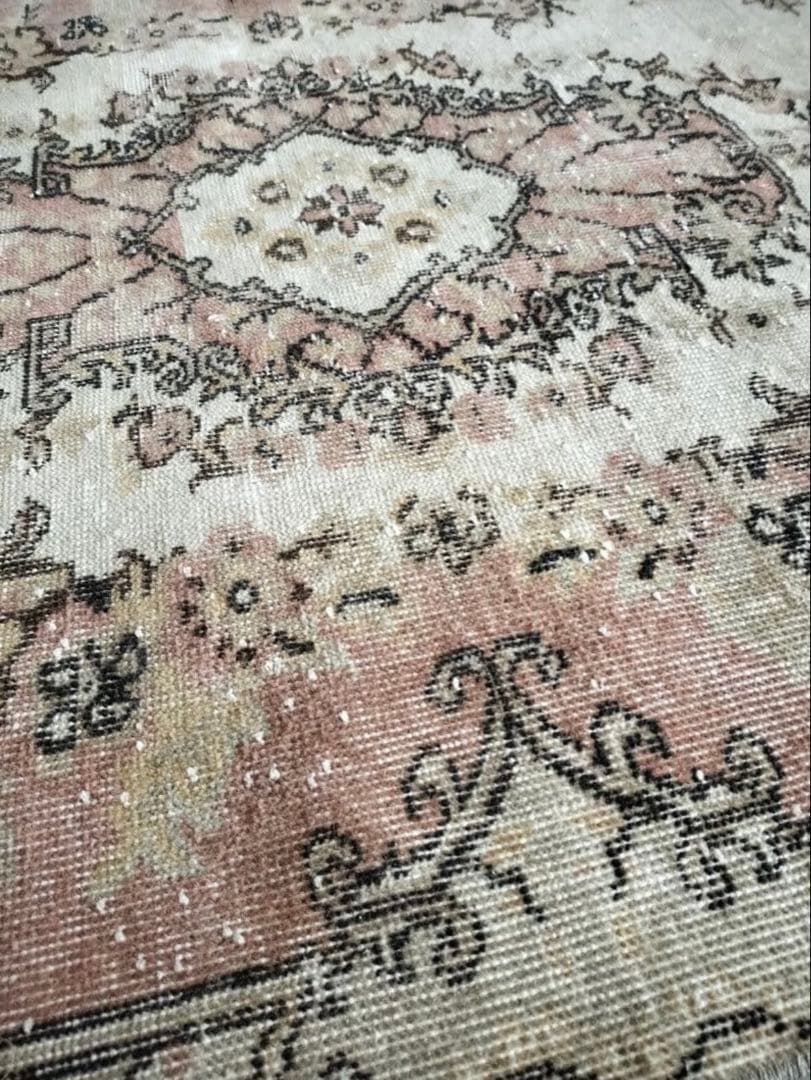 c*o様 ヴィンテージラグ モーブピンク×ベージュ - メルカリ