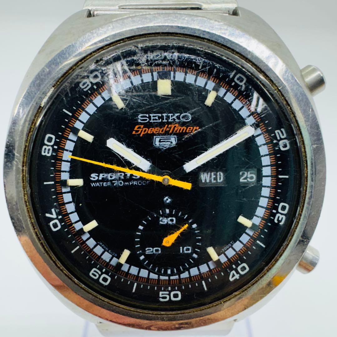 ✨SEIKO5✨Speed-Timer✨スポーツ✨デイデイト✨自動巻き✨腕時計✨