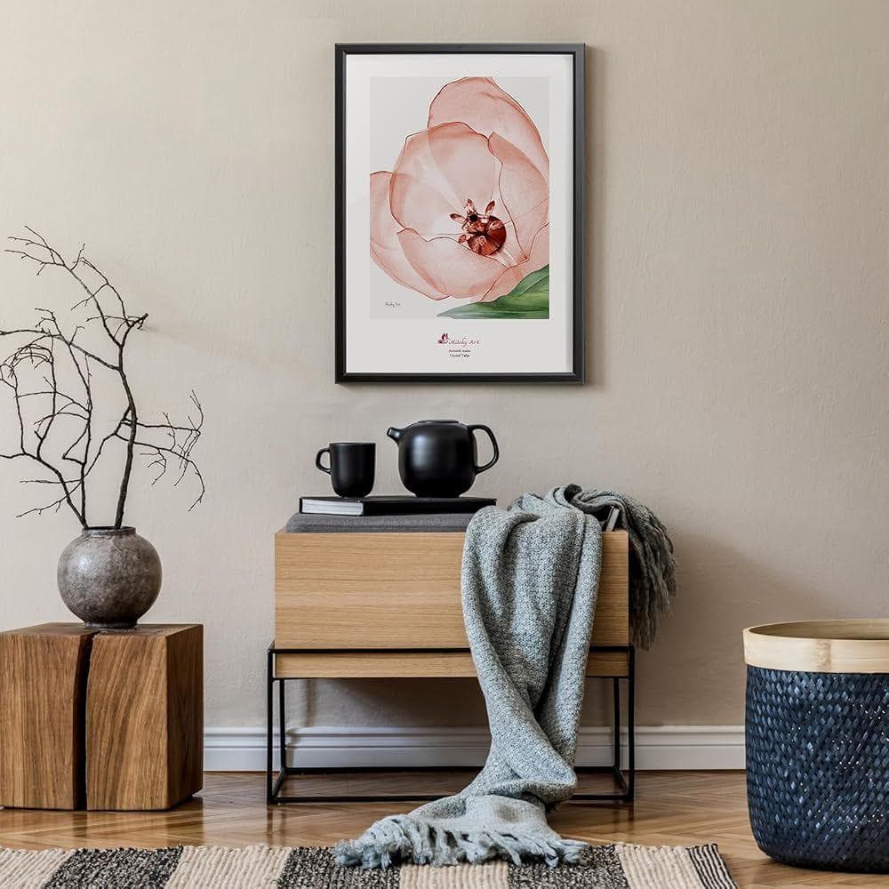 絵画「クリスタルチューリップ」 壁掛け A3 額入り