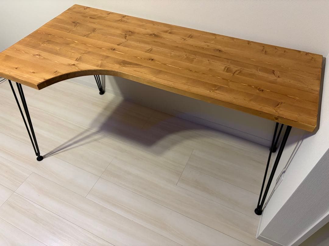 LOWYA ロウヤ　幅140 L字デスク 天然木使用(引き取り相談可)