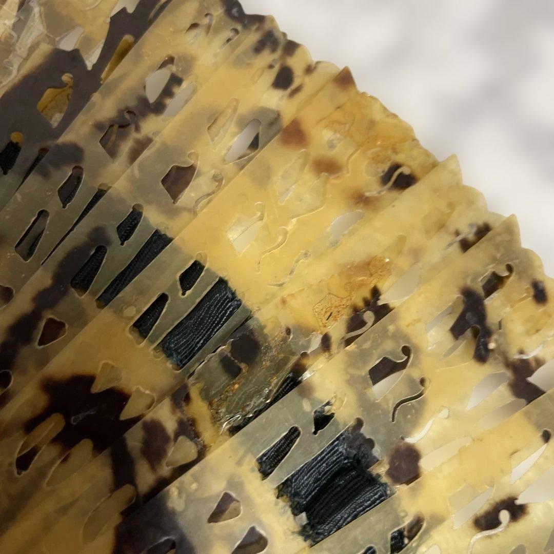 本鼈甲　透かし扇子(天然)