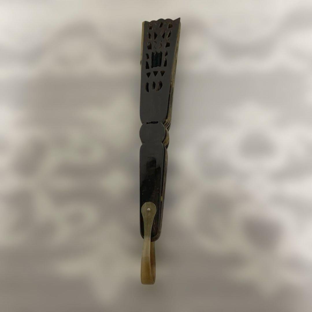 本鼈甲　透かし扇子(天然)