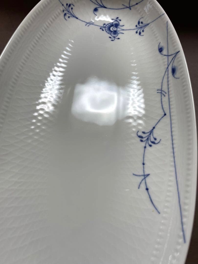 ロイヤルコペンハーゲンブルーパルメッテオーバルディッシュプレート32c未使用美品