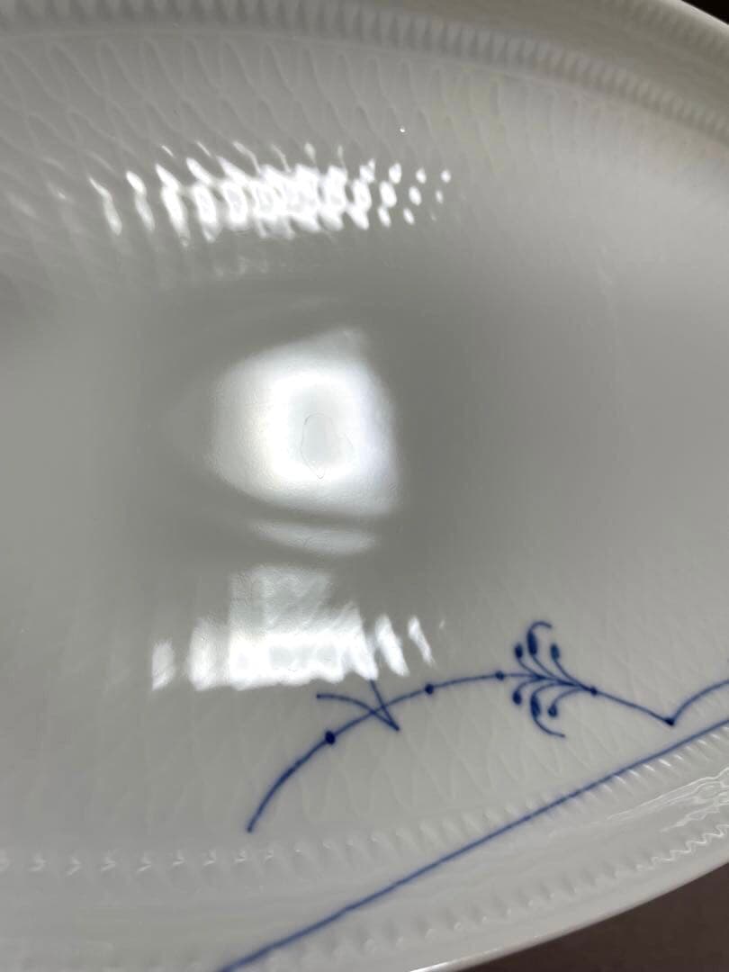 ロイヤルコペンハーゲンブルーパルメッテオーバルディッシュプレート32c未使用美品