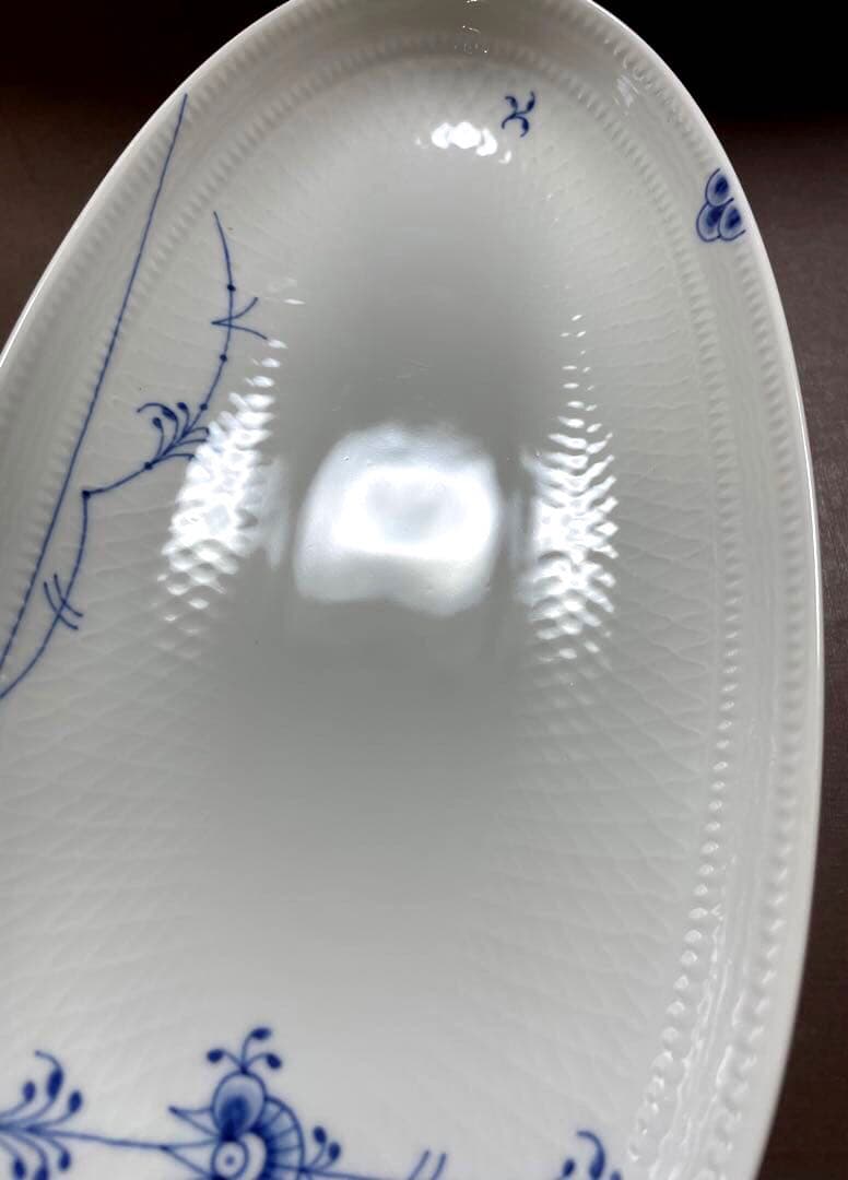 ロイヤルコペンハーゲンブルーパルメッテオーバルディッシュプレート32c未使用美品