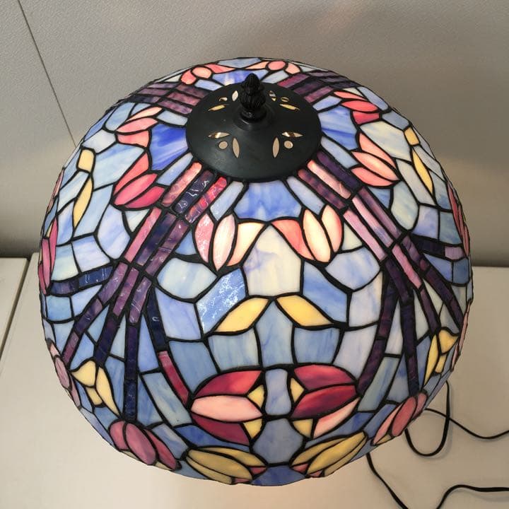 【1点物】　手作り　ステンドグラスランプ