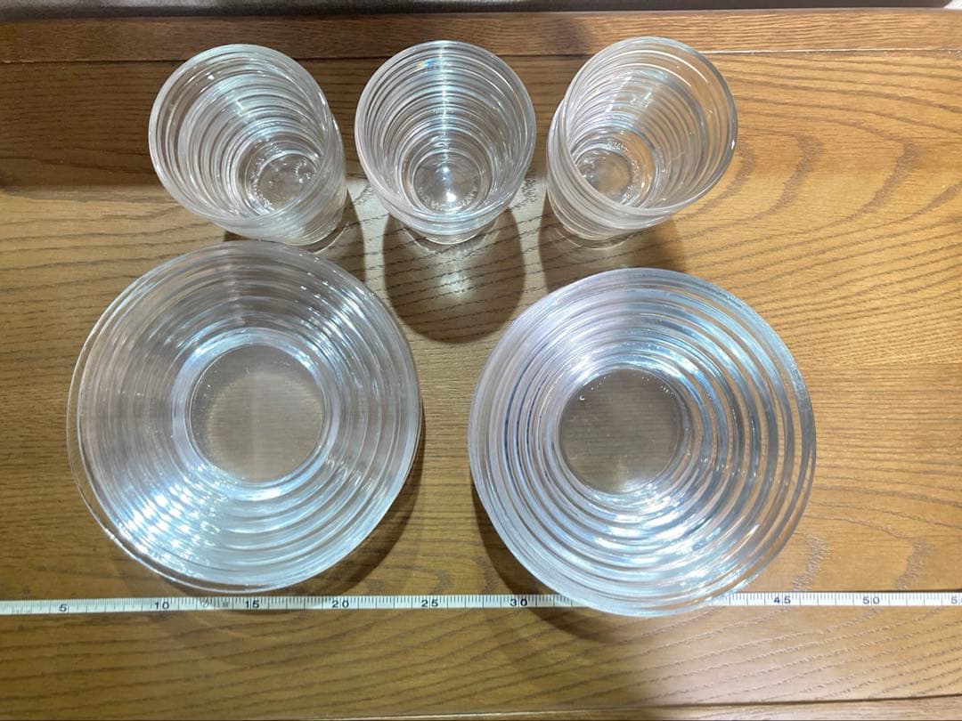 イッタラ  アイノアアルト ボウル プレート グラス セット