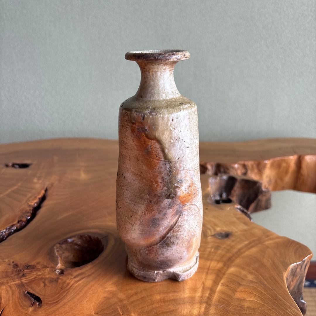 近江一紀造 一輪挿し 三濃里窯 花入 共箱