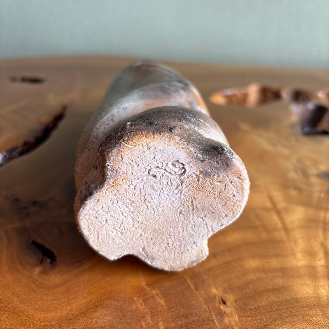 近江一紀造 一輪挿し 三濃里窯 花入 共箱