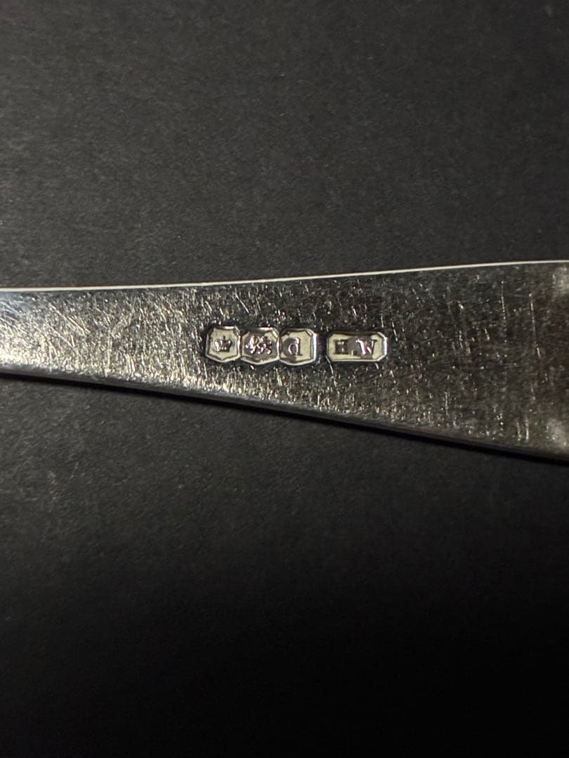 英国アンティーク 純銀スプーン 1921年 シェフィールド製 チューリップボウル