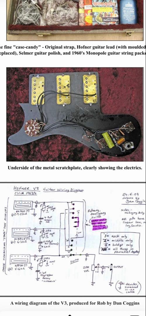 ヘフナー スーパーソリッドIII 173 60th 貴重ビンテージ ドイツ製