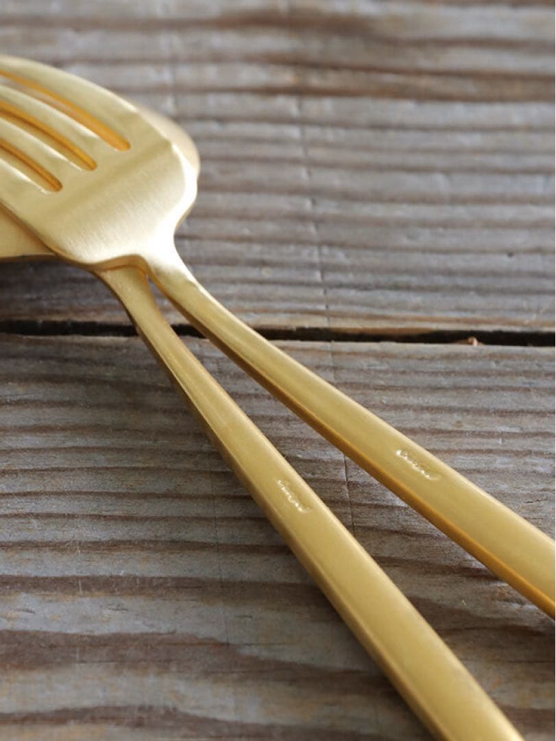 新品CutipolカトラリーMOON MATTE GOLD 各2本セット