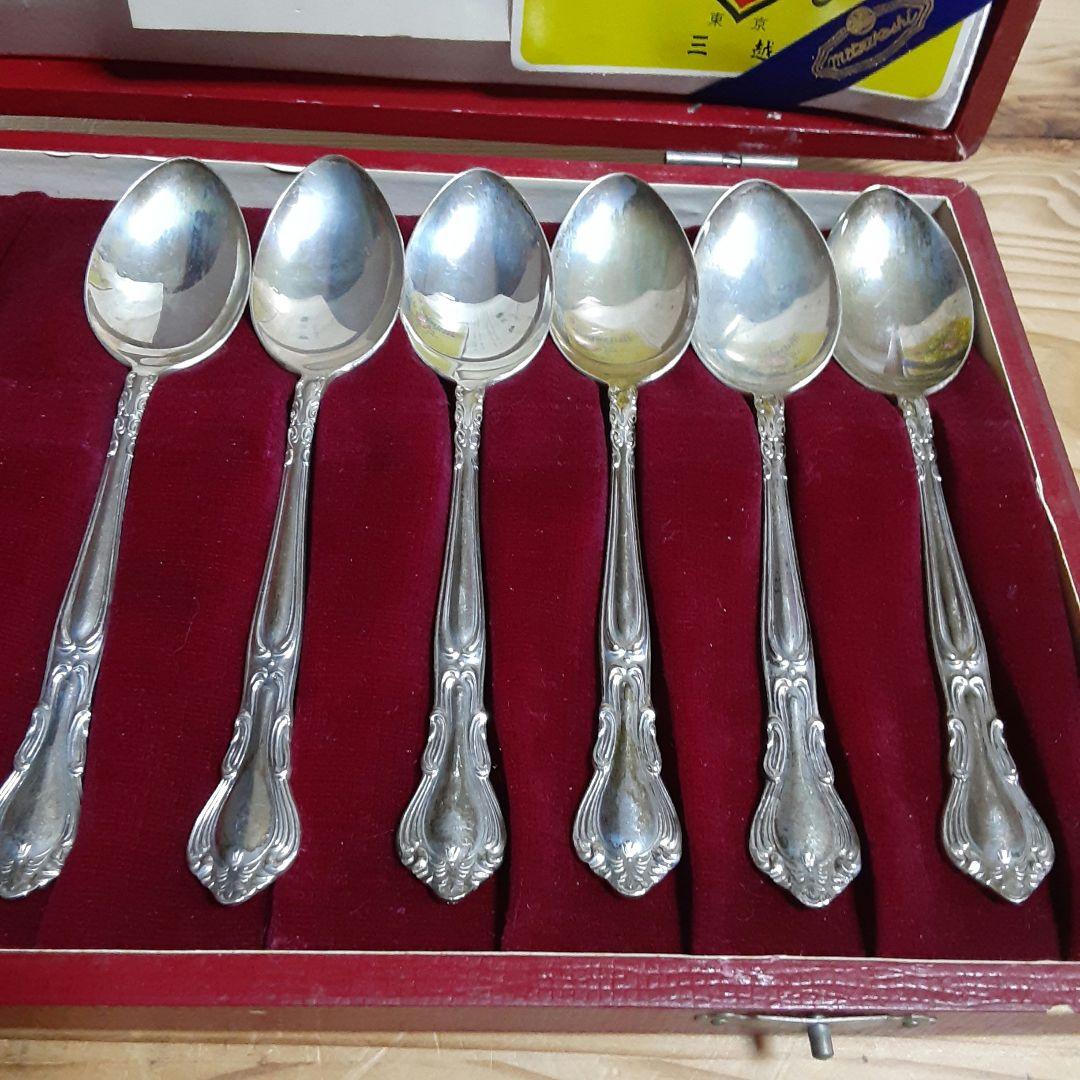 銀製　デザートスプーン6本 フォーク6本 197g