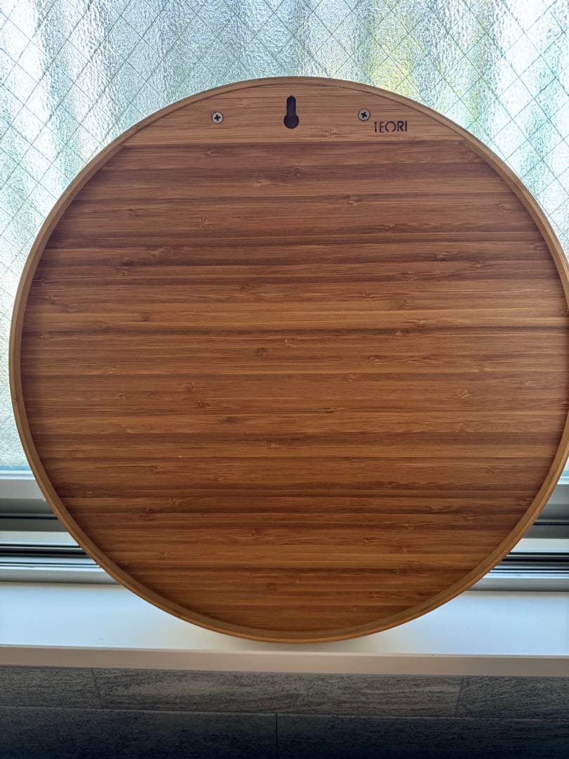 TEORI テオリMサイズ　円形鏡 ホワイト　白　直径約40cm 奥行6㎝