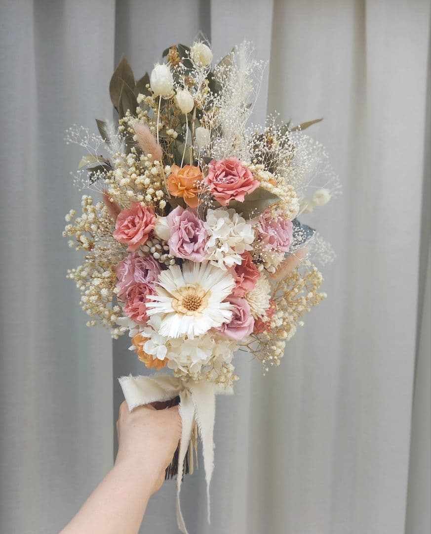 ～sold out ～プリザーブドフラワー ローズの華やか ウェディングブーケ