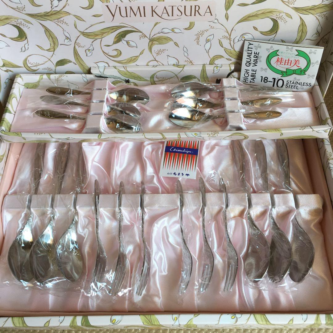 0669　スプーン フォーク 桂由美 カトラリー 6客セット 18-10ステンレ