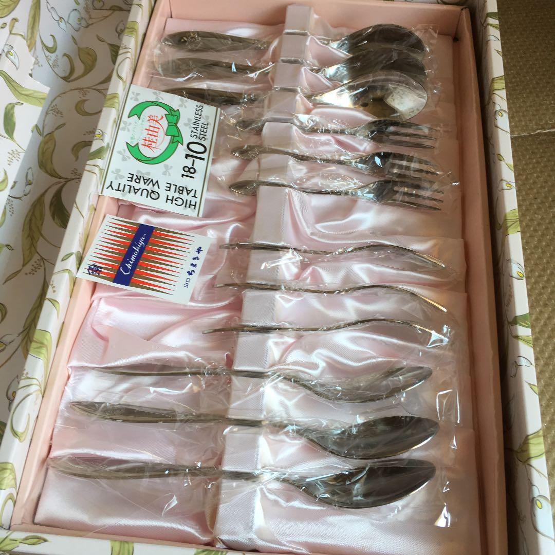 0669　スプーン フォーク 桂由美 カトラリー 6客セット 18-10ステンレ