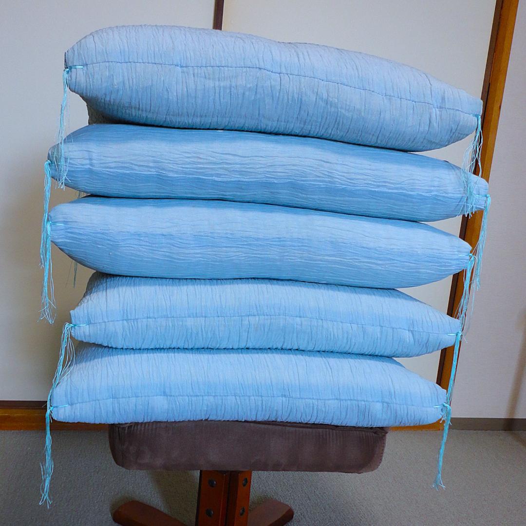 高級誂え婚礼座布団 5枚セット 房付き 春夏用 水色 花柄 - メルカリ