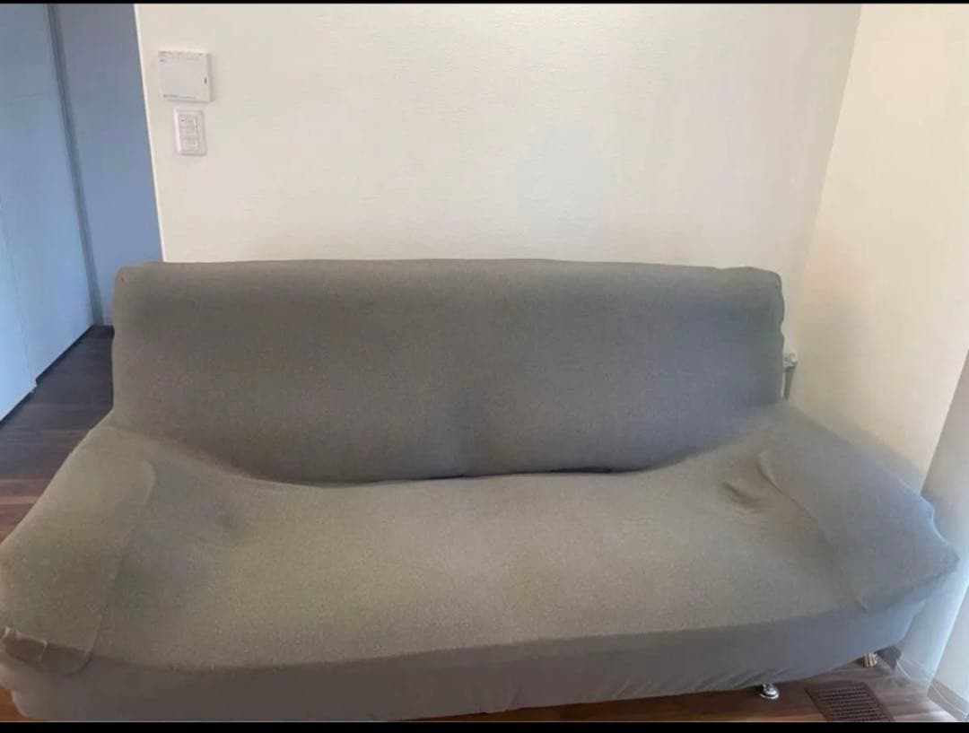 大川家具 イタリア製厚革３人掛けソファ