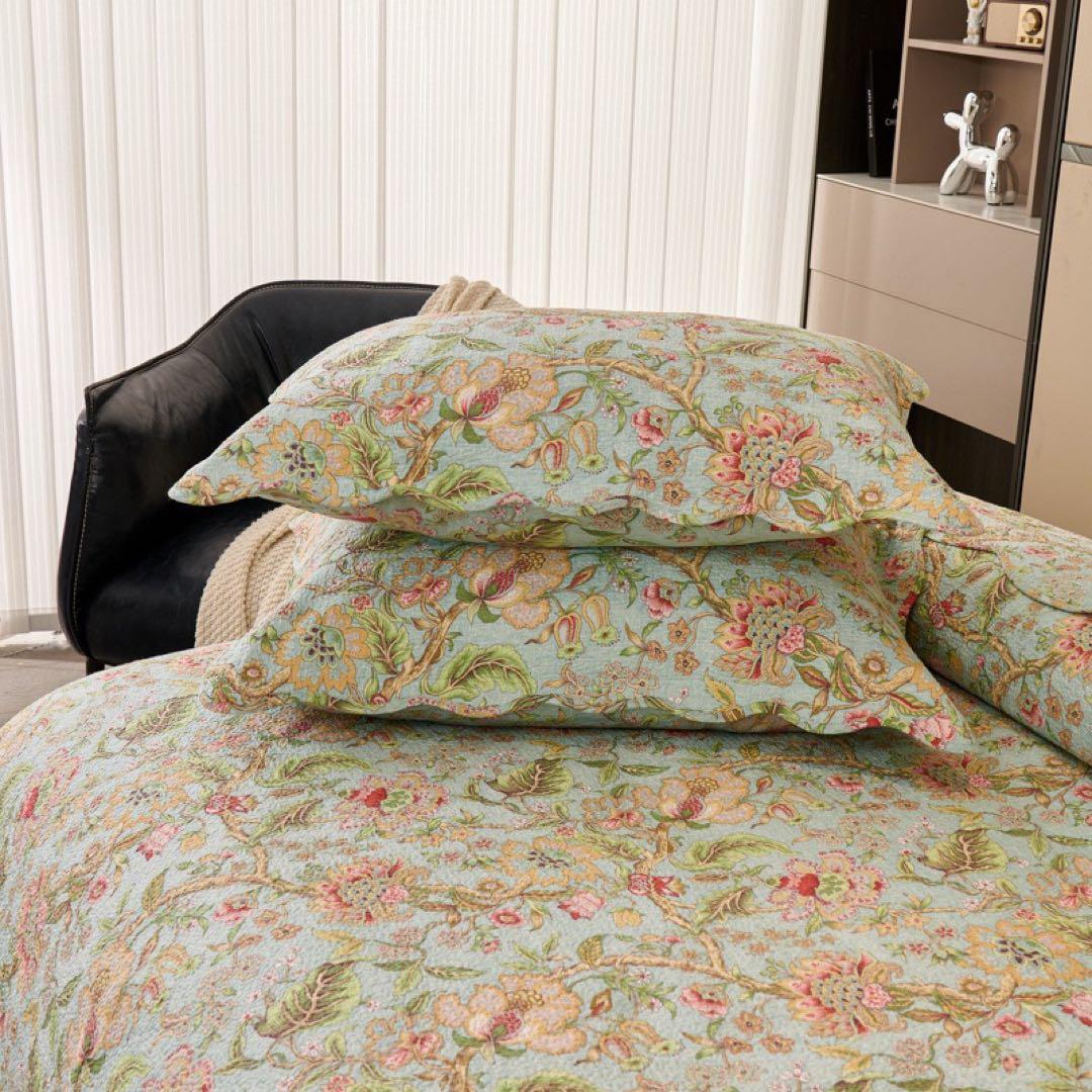 キルトベッドカバー3点セット綿マルチカバー キルティング MBHL02