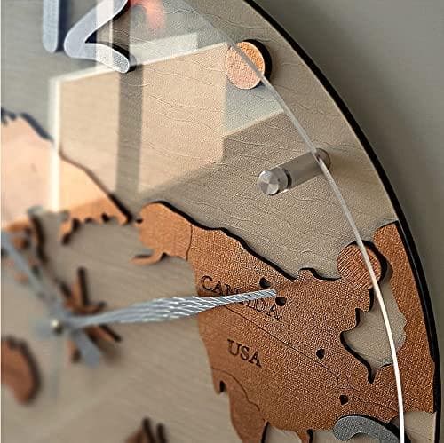 電波掛時計 地球儀掛け時計-white 壁掛け時計 おしゃれ 掛時計 北欧