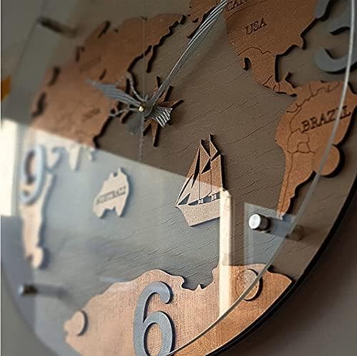 電波掛時計 地球儀掛け時計-white 壁掛け時計 おしゃれ 掛時計 北欧