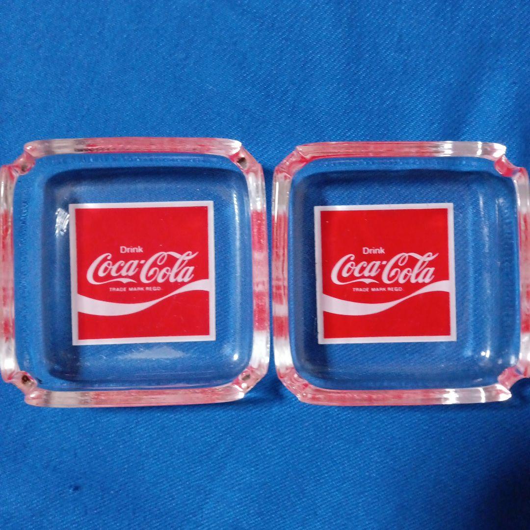 ◇コカ•コーラ 限定ボトル 徳川デザイン◇レトロ 灰皿 ガラス