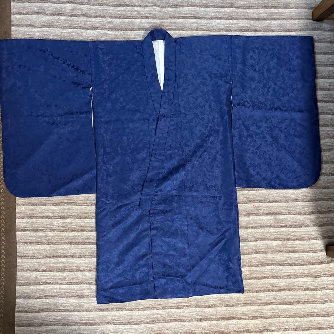 七五三用　着物 紺-鷹兜　5歳　男の子　袴