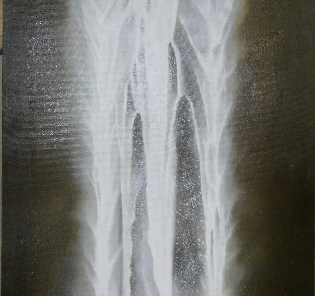 絵画 千住博 「 風景」サイン 額装済み 肉筆手描き M10