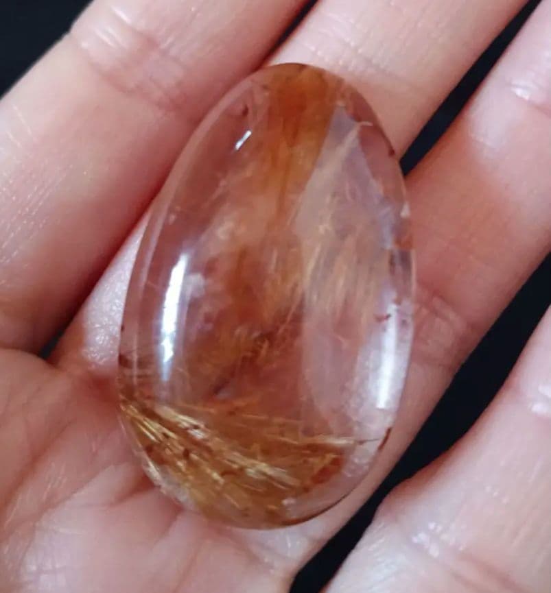 【希少】褐色庭園入り　繊細針の上品な煌めき　金運 勝負運の象徴　ルチル