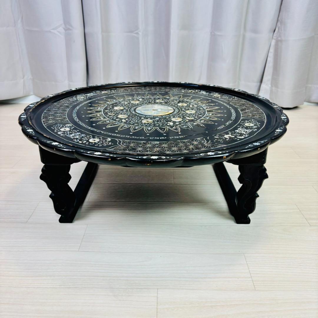 螺鈿細工 ちゃぶ台 61㎝ サイドテーブル