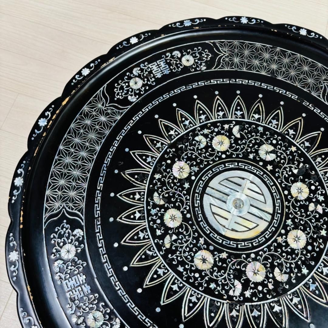 螺鈿細工 ちゃぶ台 61㎝ サイドテーブル