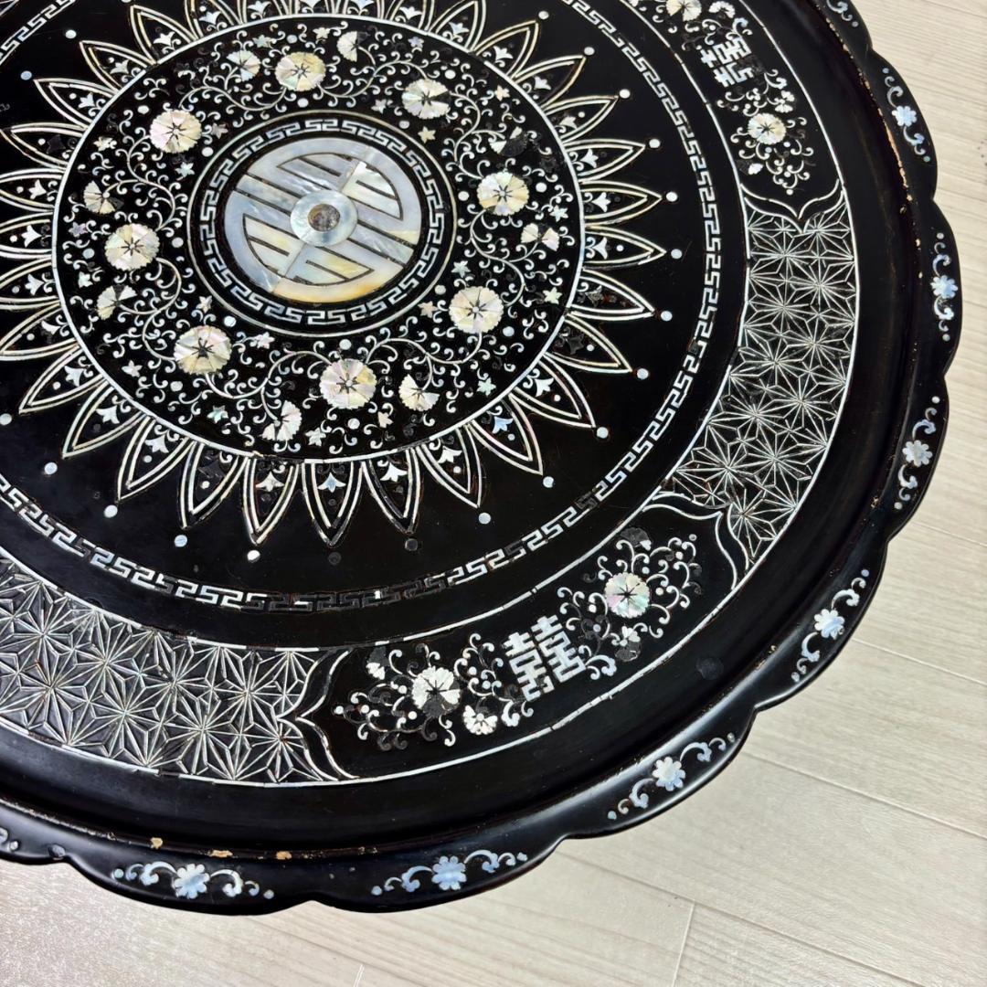 螺鈿細工 ちゃぶ台 61㎝ サイドテーブル