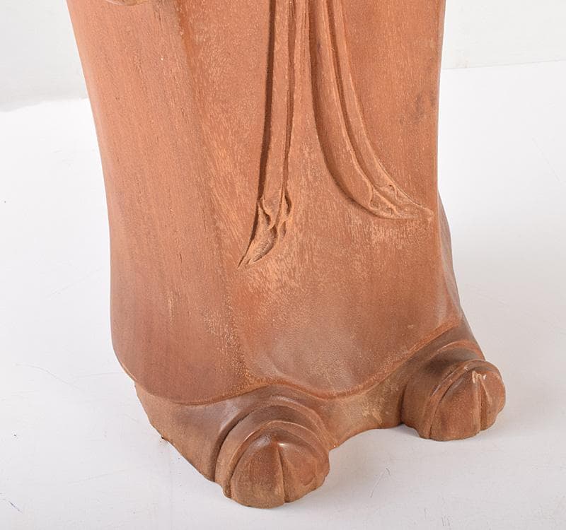 仏教美術　木彫　観音像　仏像　置物　重さ約10.3㎏　N　R5098C