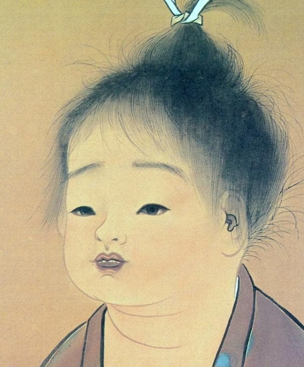 複製品】▽ 横山大観 ▽ 無我 / 無我童子/ 絹本工芸掛軸 共箱 - メルカリ