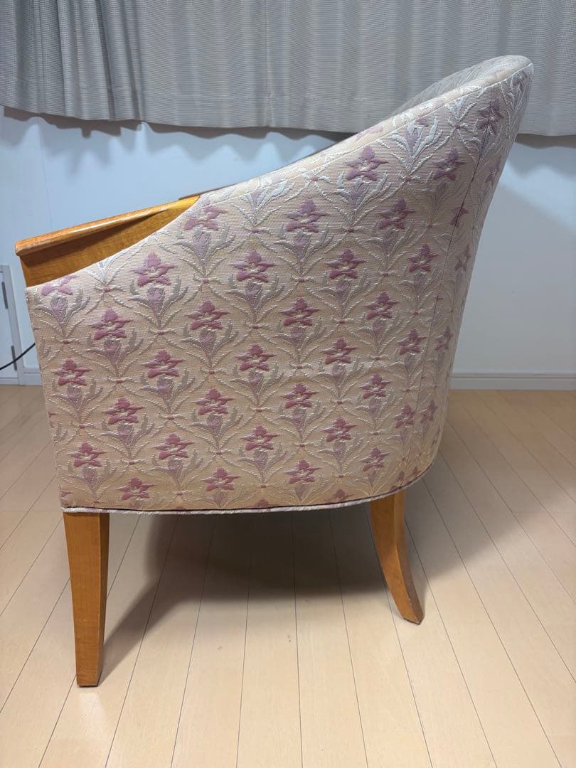 クラシック　花柄　2人掛けソファ