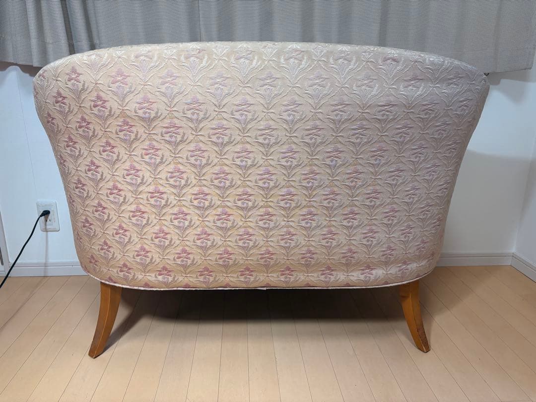 クラシック　花柄　2人掛けソファ