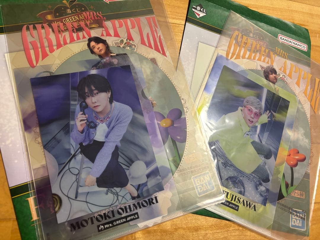 新品一番くじMrs.GREEN APPLE クリアファイル、ステッカー大森・藤澤