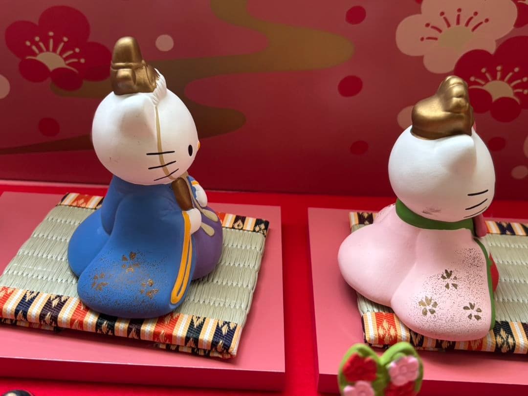 希少当時物 ハローキティ雛人形 吉徳大光 陶器製 親王飾り 平成レトロ