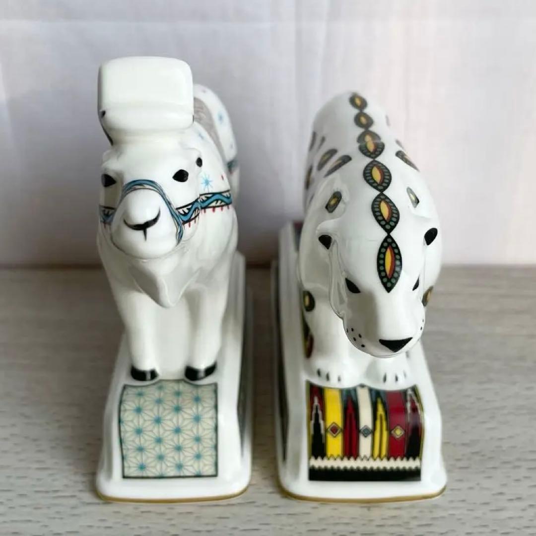 【極美品】 トナカイ&ヒョウ インテリア雑貨 2個セット