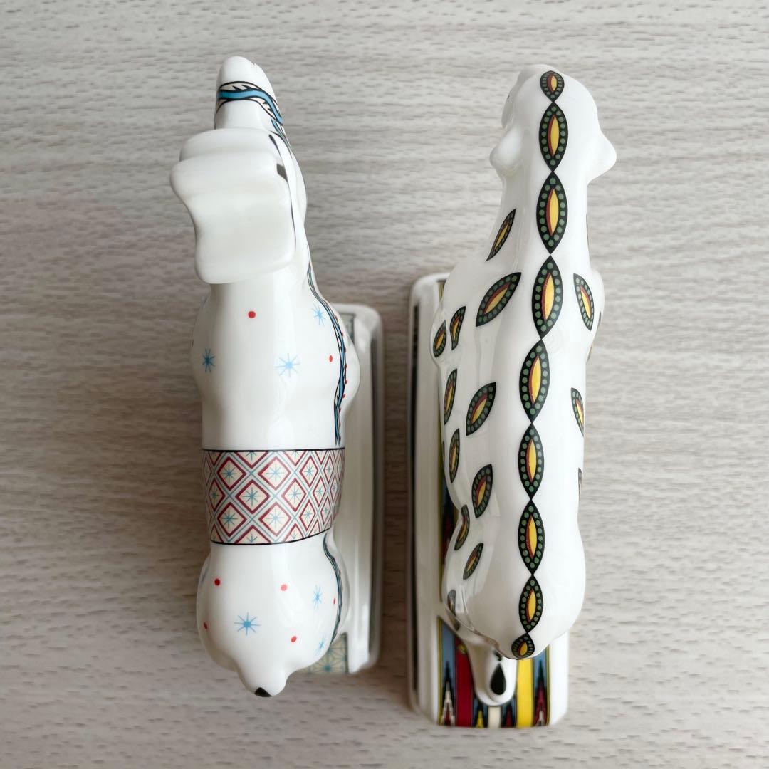 【極美品】 トナカイ&ヒョウ インテリア雑貨 2個セット